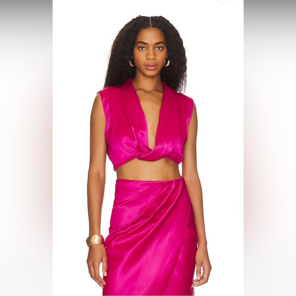 Line & Dot Tops - Line & Dot Lisa Top in Berry Pink Size Medium
